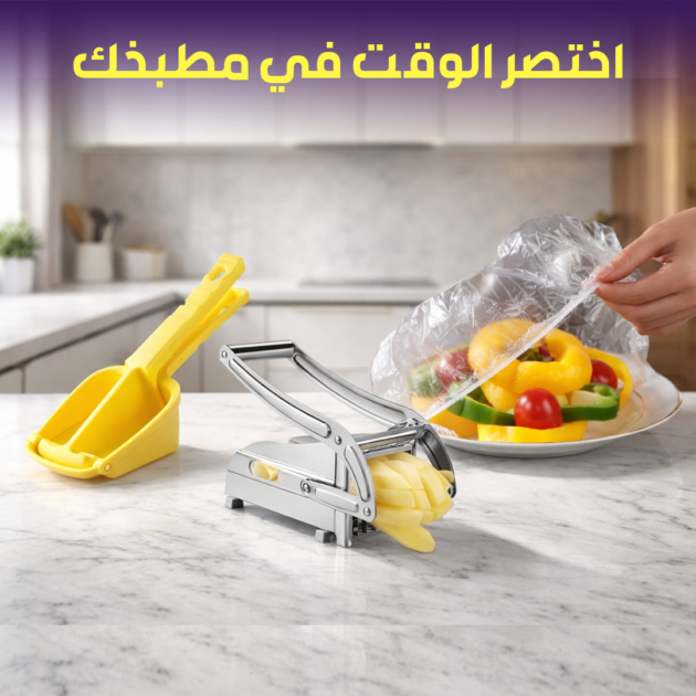 حزمة أدوات المطبخ العملية – قطاعة بطاطا، هراسة، وأكياس حفظ الطعام -لكل مرأة